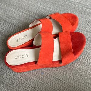 ECCO platform leather sandals | Color: Fire Goat Suede